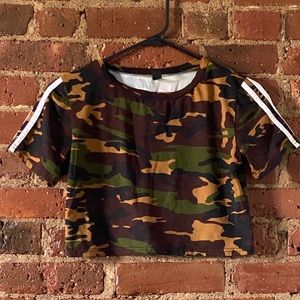 1. Dark Camo Crop Top